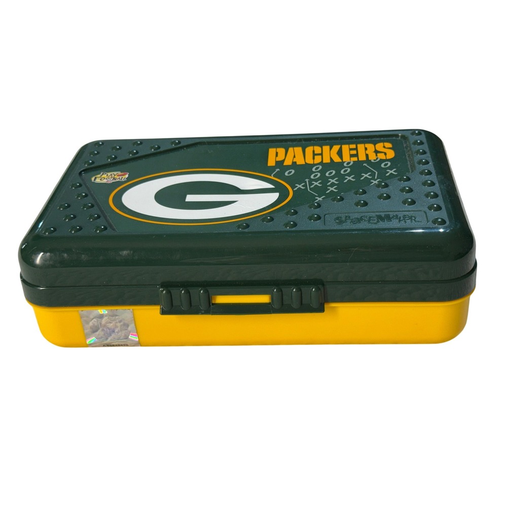 Vintage Green Bay Packers SpaceMaker Pencil Box NFL Football School Case Green